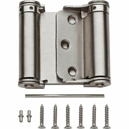 NATIONAL 3 In. Satin Nickel Double-Acting Spring Door Hinge N100051